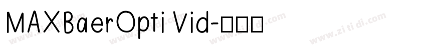 MAXBaerOpti Wid字体转换